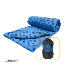 Рушник для йоги EasyFit Yoga Mat Towel з сумкою, Розмір 183х63 см, Мікрофібра, Синій