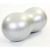 Мяч для фитнеса EasyFit Peanut (фитбол орех-арахис), Диаметр 45 см, Длина 90 см, Серый