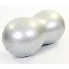 М'яч для фітнесу EasyFit Peanut (фітбол горіх-арахіс), Діаметр 45 см, Довжина 90 см, Сірий