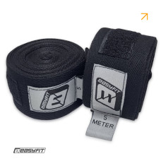Бинты для бокса EasyFit Classic Wrap, длина 5 м, черные