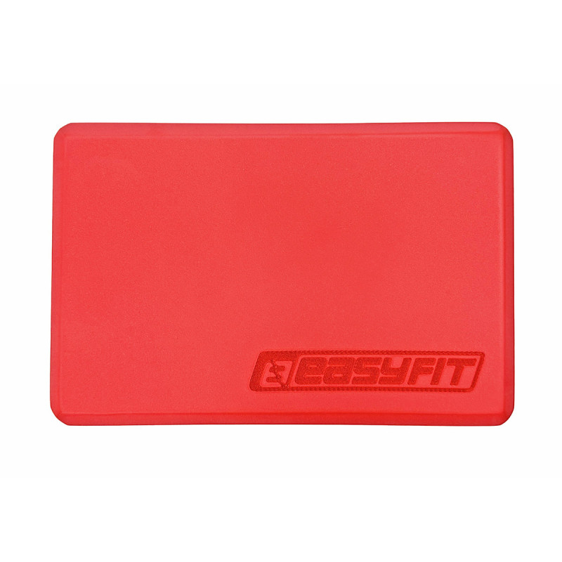 Блок для йоги EasyFit EVA, Довжина 23 см, Ширина 15,5 см, Піна EVA, Червоний