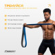 Двухслойная резинка для подтягиваний и спорта EasyFit Premium, Сопротивление 35-63 кг, Длина 200 см, Ширина 4,4 см, Толщина 4,5 мм, Латекс, Синий