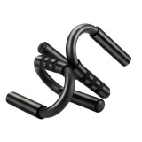 Упоры для отжиманий EasyFit Stand, Максимальная нагрузка 500 кг, Металл с неопреновым покрытием, Черный