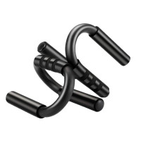 Упори для віджимань EasyFit Stand, Максимальне навантаження 500 кг, Метал з неопреновим покриттям, Чорний