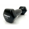 Гантель для фитнеса EasyFit с виниловым покрытием, Вес 0,5 кг, Сталь, Черный