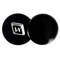 Диски для глайдингу EasyFit (пара), Діаметр 18 см, Максимальне навантаження 120 кг, Пластик, Чорний
