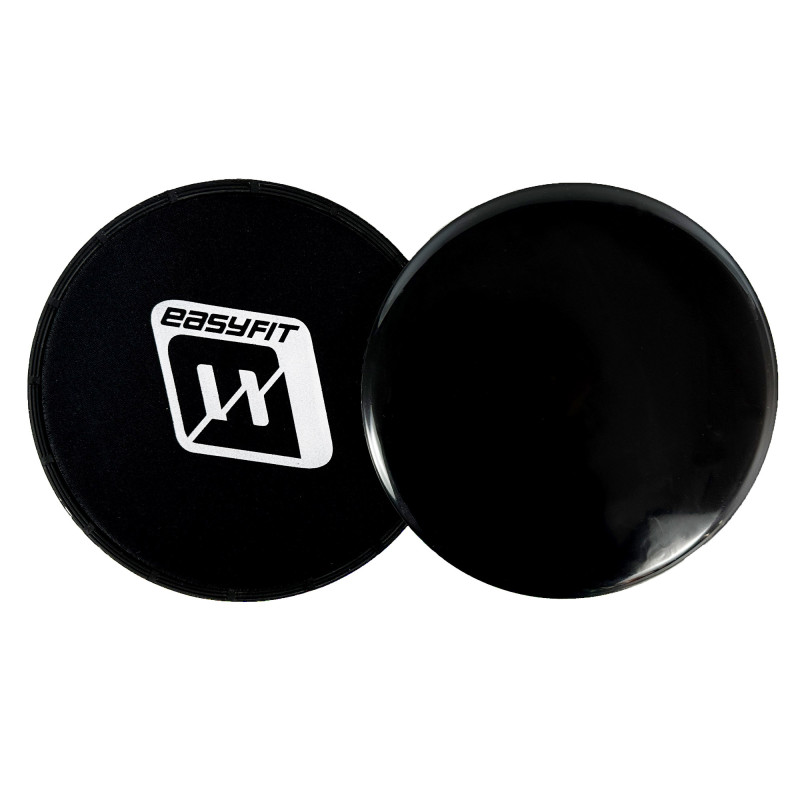 Диски для глайдингу EasyFit (пара), Діаметр 18 см, Максимальне навантаження 120 кг, Пластик, Чорний