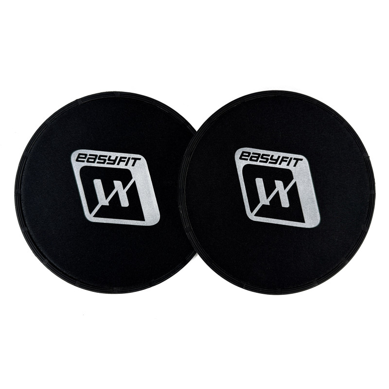 Диски для глайдингу EasyFit (пара), Діаметр 18 см, Максимальне навантаження 120 кг, Пластик, Чорний