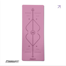 Професійний килимок EasyFit Pro для йоги, розмір 184x68 см, товщина 5 мм, каучук, рожевий