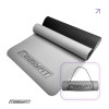 Двухслойный коврик EasyFit для пилатеса, фитнеса и йоги, 183x61 см, толщина 6 мм, TPE/TC, ECO-Friendly, серо-черный
