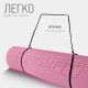 Коврик для йоги и фитнеса EasyFit TPE+TC 6 мм двухслойный розовый-серый
