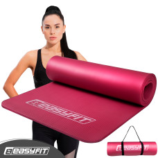 Килимок EasyFit для фітнесу та пілатесу, 180x60 см, товщина 10 мм, NBR, червоний