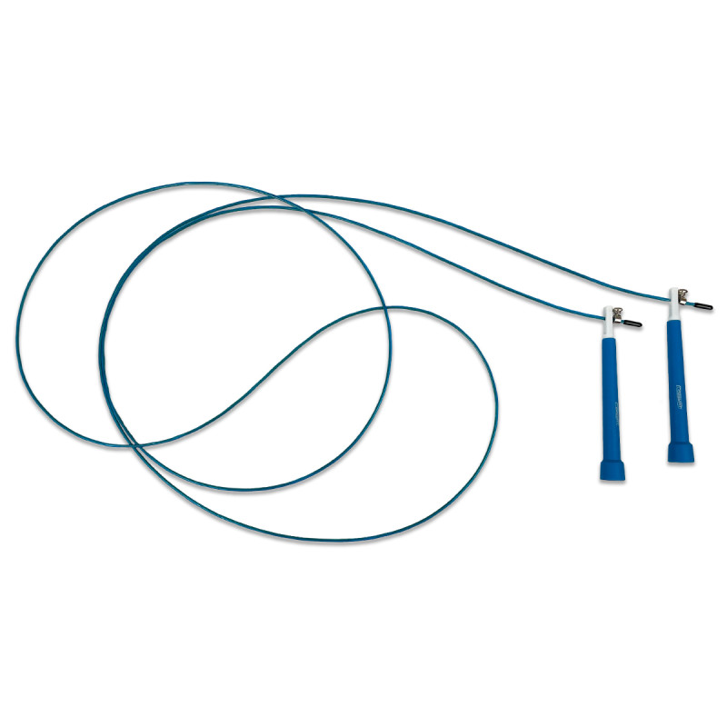 Скоростная скакалка EasyFit Speed Cable Rope, Длина до 3 м, Сталь, Пластик, Синий