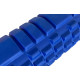 Масажний ролик EasyFit Grid Roller v.1.1 з заглушками, Довжина 33 см, Діаметр 14 см, 3D масажна поверхня, піна EVA, для фітнесу, йоги та відновлення м'язів, Синій