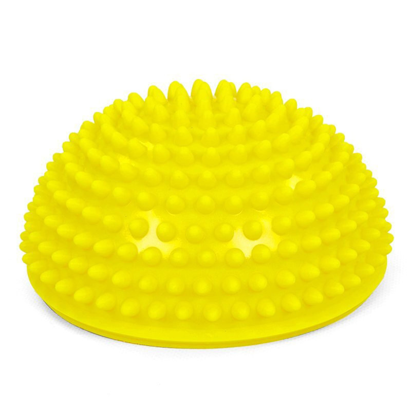 Полусфера массажная киндербол EasyFit, Мягкая, Диаметр 16 см, Высота 8 см, Резина, Жёлтый