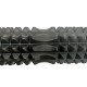 Массажный ролик (валик) EasyFit Grid Roller v.2.2, Длина 45 см, Диаметр 13 см, Каркас из высокопрочного пластика, Пена EVA с массажной поверхностью 3D, для МФР, фитнеса, йоги и реабилитации, Черный