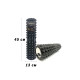 Массажный ролик (валик) EasyFit Grid Roller v.2.2, Длина 45 см, Диаметр 13 см, Каркас из высокопрочного пластика, Пена EVA с массажной поверхностью 3D, для МФР, фитнеса, йоги и реабилитации, Черный
