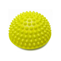 Полусфера массажная киндербол EasyFit, Жесткая, Диаметр 15 см, Высота 8 см, Резина, Жёлтый