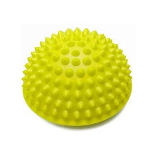 Полусфера массажная киндербол EasyFit, Жесткая, Диаметр 15 см, Высота 8 см, Резина, Жёлтый