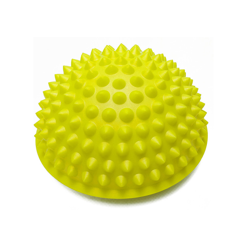 Полусфера массажная киндербол EasyFit, Жесткая, Диаметр 15 см, Высота 8 см, Резина, Жёлтый