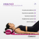 Масажний килимок EasyFit з подушкою (аплікатор Кузнєцова) для масажу спини та шиї з чохлом, фіолетовий
