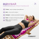 Масажний килимок EasyFit з подушкою (аплікатор Кузнєцова) для масажу спини та шиї з чохлом, фіолетовий