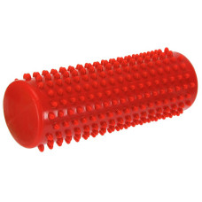 Массажный цилиндр EasyFit с шипами, Длина 15 см, Диаметр 5 см, ПВХ, для МФР, снятия напряжения и самомассажа, Красный