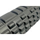 Массажный ролик (валик) EasyFit Grid Roller v.2.1, Длина 45 см, Диаметр 14 см, Каркас из высокопрочного пластика, Пена EVA с массажной поверхностью 3D, для МФР, фитнеса, йоги и реабилитации, Чорный