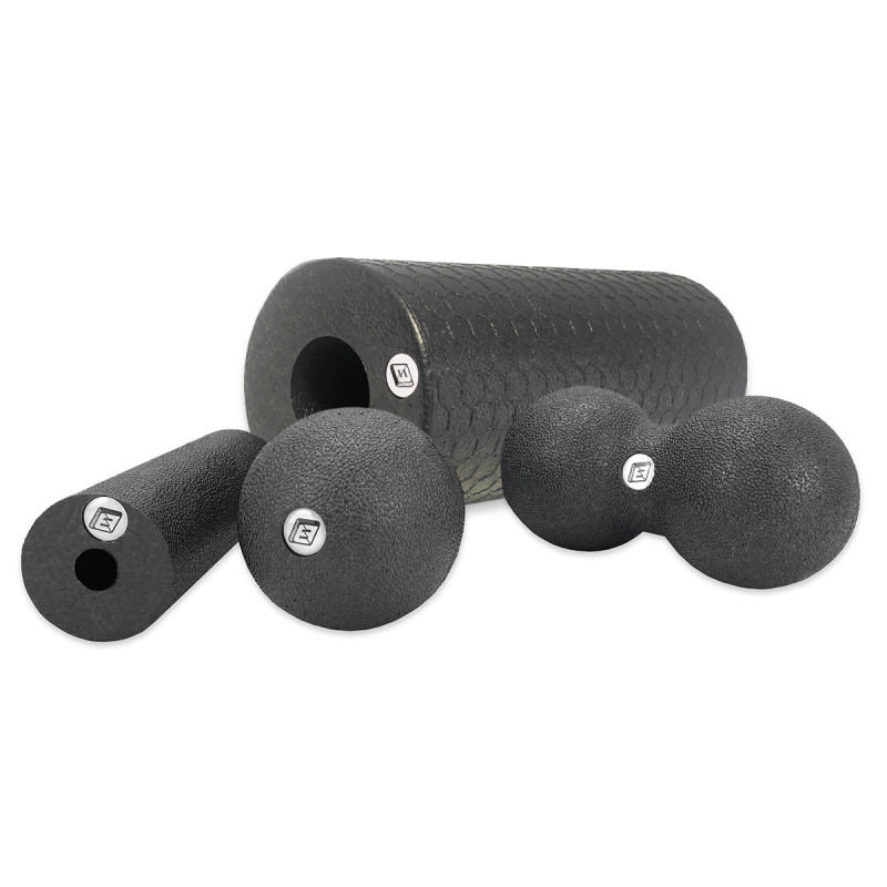 Набор для массажа и МФР EasyFit MioSet-3 (4в1) с сумкой, черный