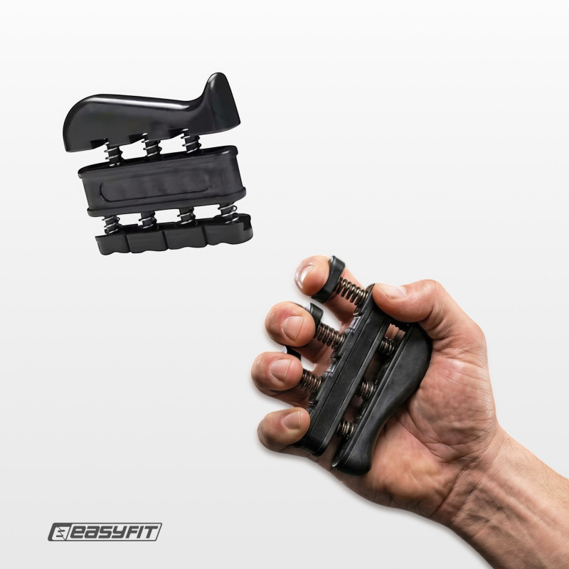Набір кистьових еспандерів EasyFit GripKit 6 в 1 для комплексного тренування рук, чорний