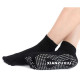 Носки EasyFit для йоги, пилатеса и танцев с антискользящей подошвой, разделенными пальцами, размер (36-40), хлопок с полиэстером, черный