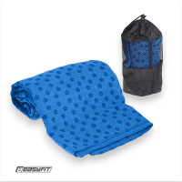 Полотенце для йоги EasyFit Yoga Mat Towel с сумкой, Размер 183х63 см, Микрофибра, Синий