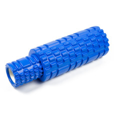 Масажний ролик (валик) EasyFit Grid Roller Double 2 в 1, Довжина 33 см, Діаметр 14 см, Каркас із високоміцного пластику, Піна EVA з масажною поверхнею 3D, для МФР, фітнесу, йоги та реабілітації, Синій Масажний ролик (валик) EasyFit Grid Roller Double 2 в 1, Довжина 33 см, Діаметр 14 см, Каркас із високоміцного пластику, Піна EVA з масажною поверхнею 3D, для МФР, фітнесу, йоги та реабілітації, Синій