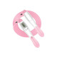 Швидкісна скакалка з лічильником EasyFit, Довжина 2,8 м, ручки 18 см, Сталь, Пластик, Вага 130 г, Біло-рожевий