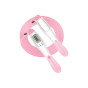 Швидкісна скакалка з лічильником EasyFit, Довжина 2,8 м, ручки 18 см, Сталь, Пластик, Вага 130 г, Біло-рожевий