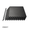 Татамі мат EasyFit SwallowTail (пазл ластівчин хвіст з бортиком), Розмір 120x120 см, Товщина 10 мм, EVA-піна, Чорний