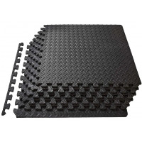 Татамі мат EasyFit SwallowTail (пазл ластівчин хвіст з бортиком), Розмір 120x120 см, Товщина 10 мм, EVA-піна, Чорний