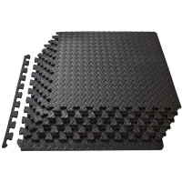 Татами мат EasyFit SwallowTail (пазл ласточкин хвост с бортиком), Размер 120x120 см, Толщина 10 мм, EVA-пена, Черный