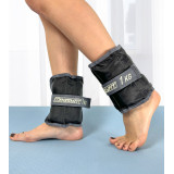 Обтяжувачі для ніг і рук EasyFit (пара), Вага 1 кг, Оксфорд, Нейлон, Пісок, Чорно-сірий