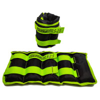 Обтяжувачі для ніг та рук EasyFit набірні чорно-зелені 0,5-2,5 кг (пара)