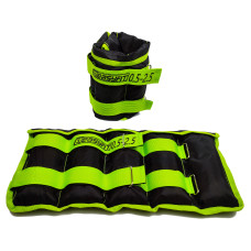 Обтяжувачі для ніг та рук EasyFit набірні чорно-зелені 0,5-2,5 кг (пара)