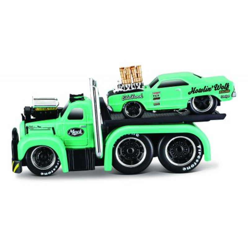 Набор игрушечный Muscle Transport трейлер-транспортёр и машинка, серии Muscle Machines в ассор.