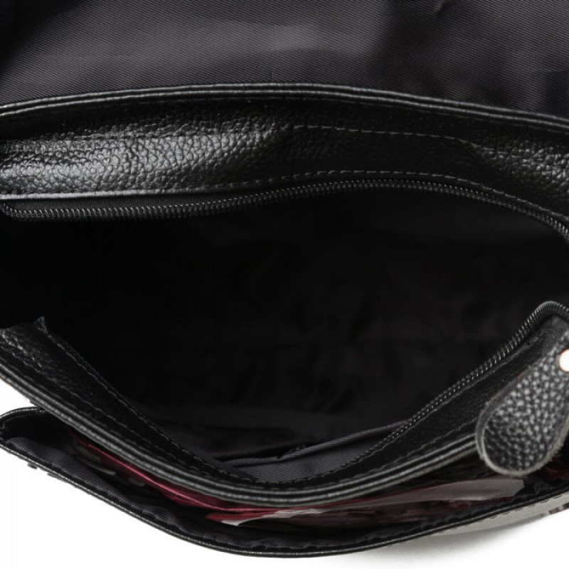 Сумка-месенджер шкіряна Tiding Bag чорна