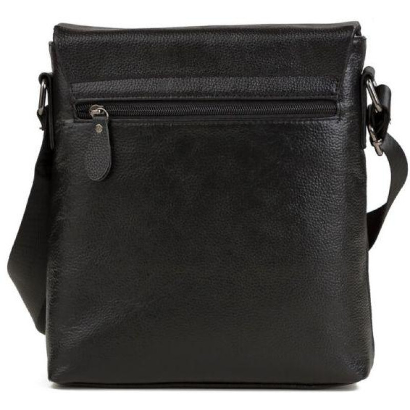 Сумка-месенджер шкіряна Tiding Bag чорна