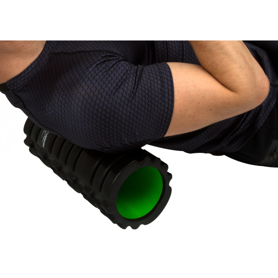 Масажний ролик (роллер) PowerPlay 4025 Massage Roller Чорно-зелений (33x15см.)