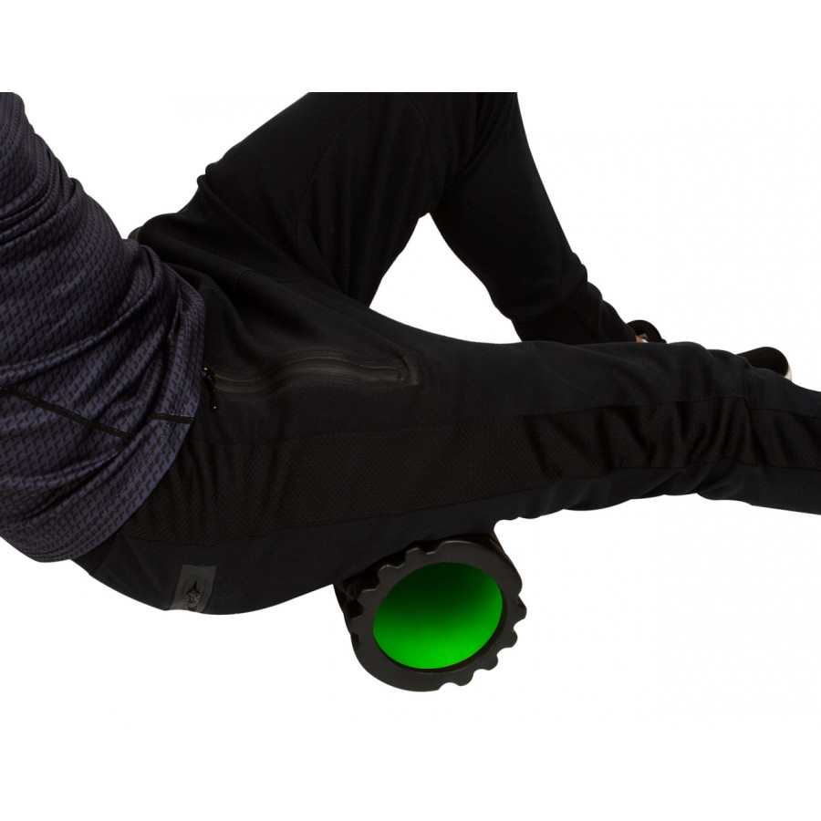 Масажний ролик (роллер) PowerPlay 4025 Massage Roller Чорно-зелений (33x15см.)