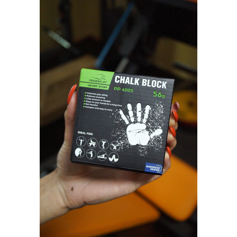 Магнезія спортивна PowerPlay 4005 Chalk Block, Вага 56 грам, Брикет