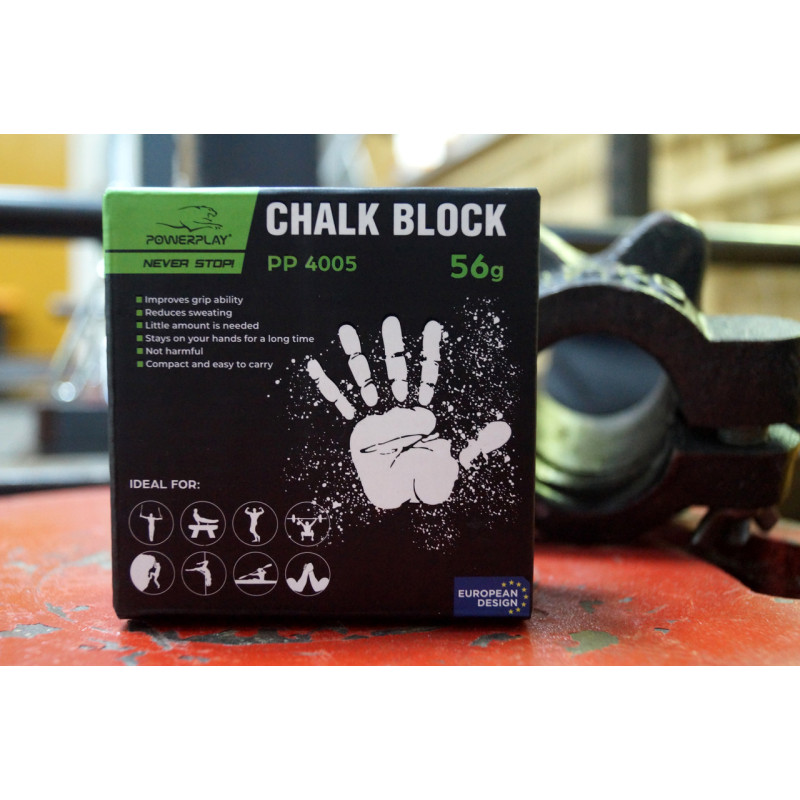 Магнезія спортивна PowerPlay 4005 Chalk Block, Вага 56 грам, Брикет