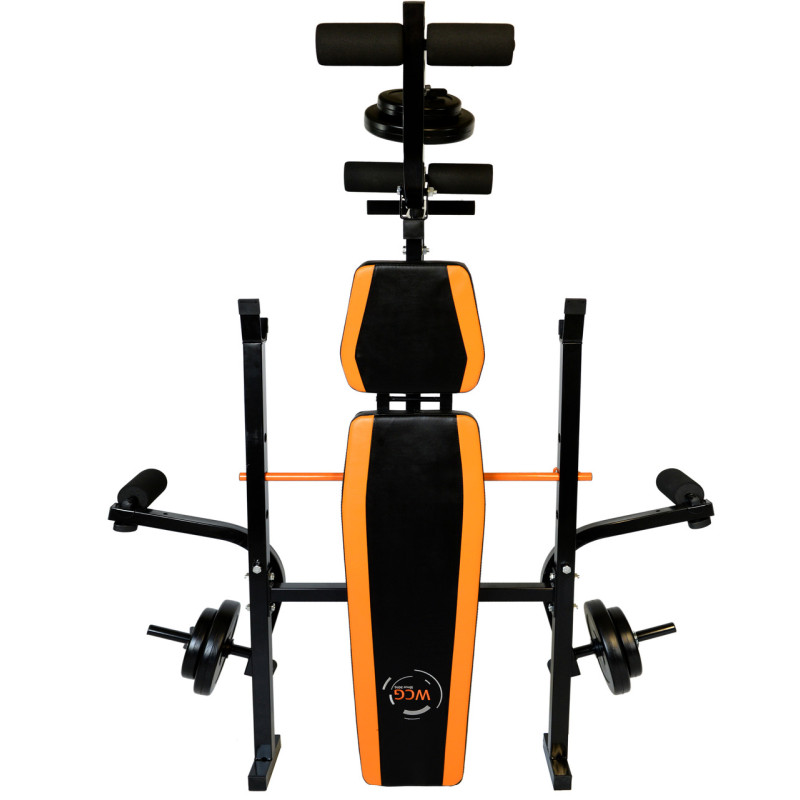 Скамья для жима WCG 0055 набор штанга 98 кг