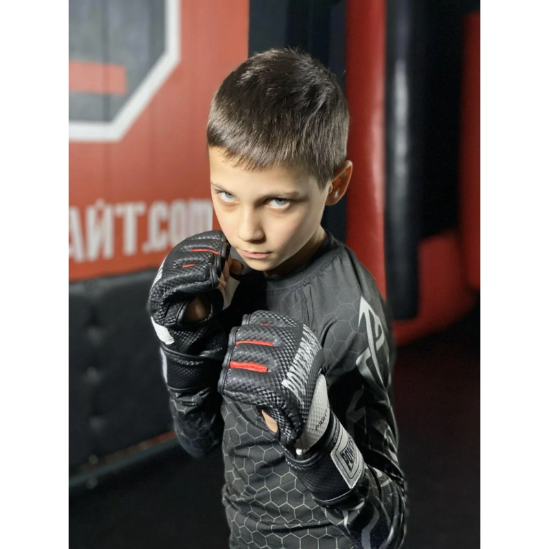 Рукавиці для MMA PowerPlay 3075 Чорні-Білі XL